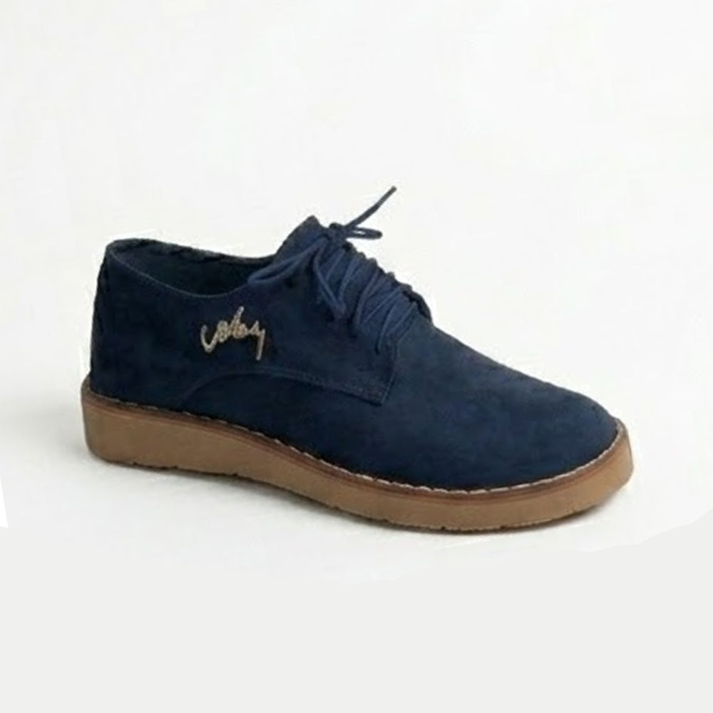 ZAPATO 2086-48 GAMUZA OX-FORD AZUL - 1
