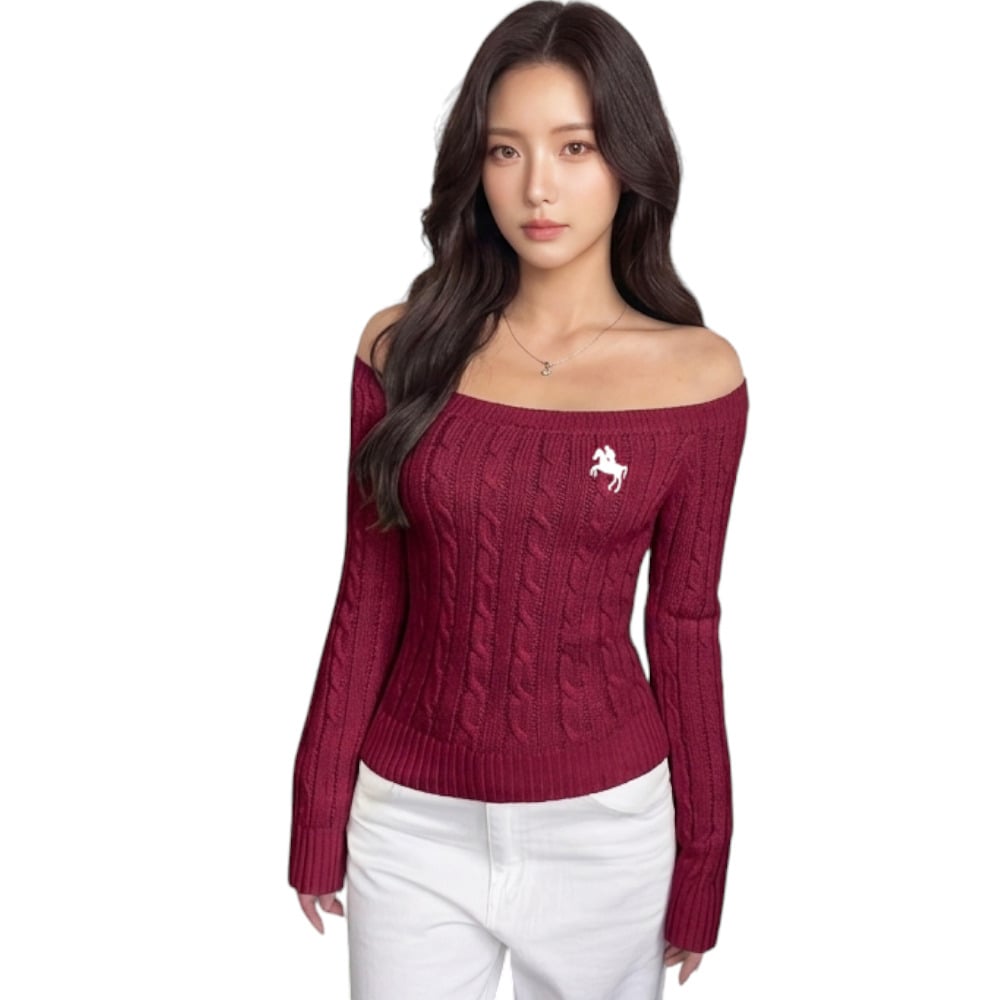 SUETER MUJER HOJAL POTRA ROXY-24 HILO CASIMIR COLOR VINO - 3