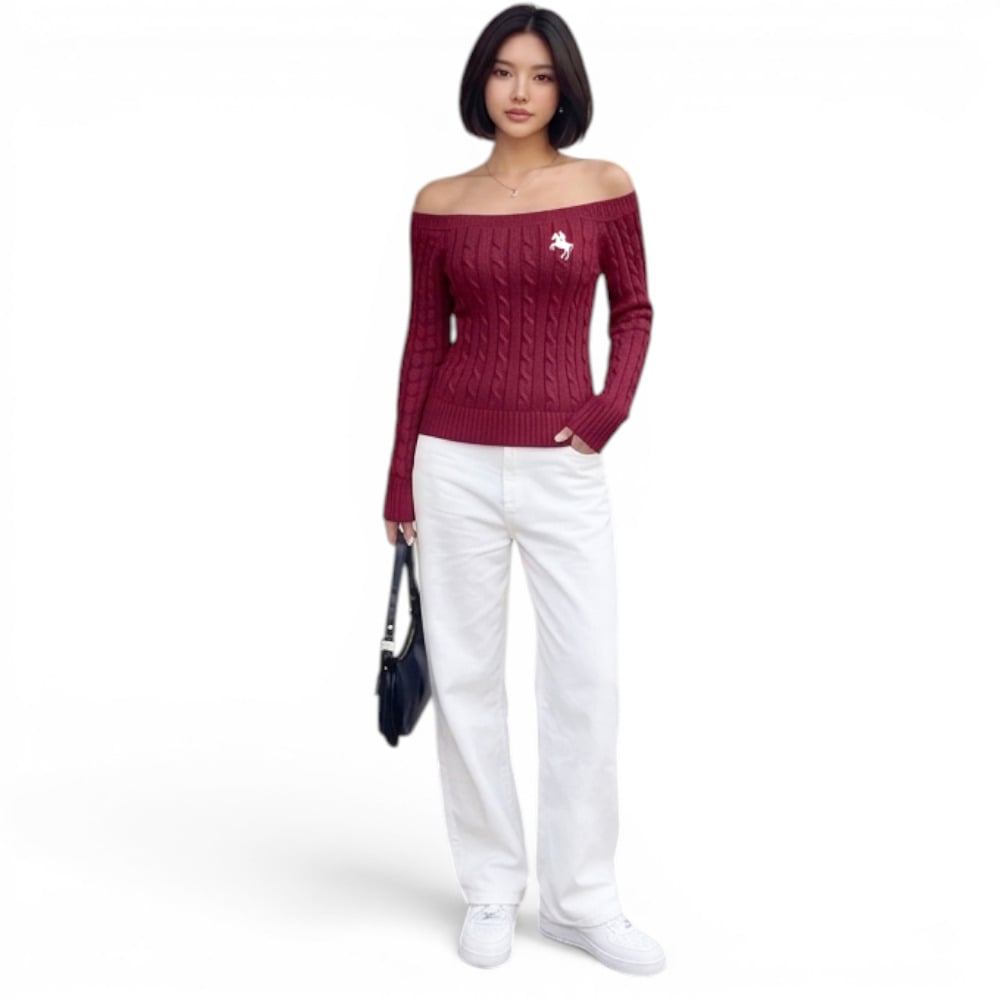SUETER MUJER HOJAL POTRA ROXY-24 HILO CASIMIR COLOR VINO - 4