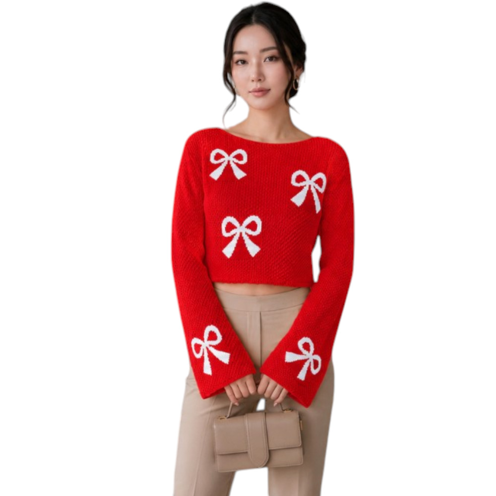 POLO MUJER LAZO MALLA DOM464G-18 HILO TACTO ALGODON COLOR ROJO - 3