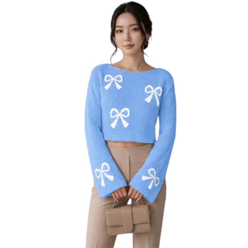 POLO MUJER LAZO MALLA DOM464G-18 HILO TACTO ALGODON COLOR CELESTE - 3