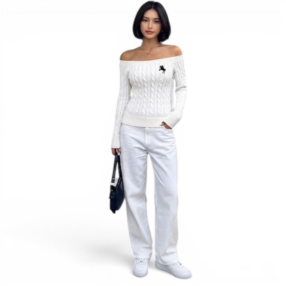 SUETER MUJER HOJAL POTRA ROXY-24 HILO CASIMIR COLOR PERLA - 4