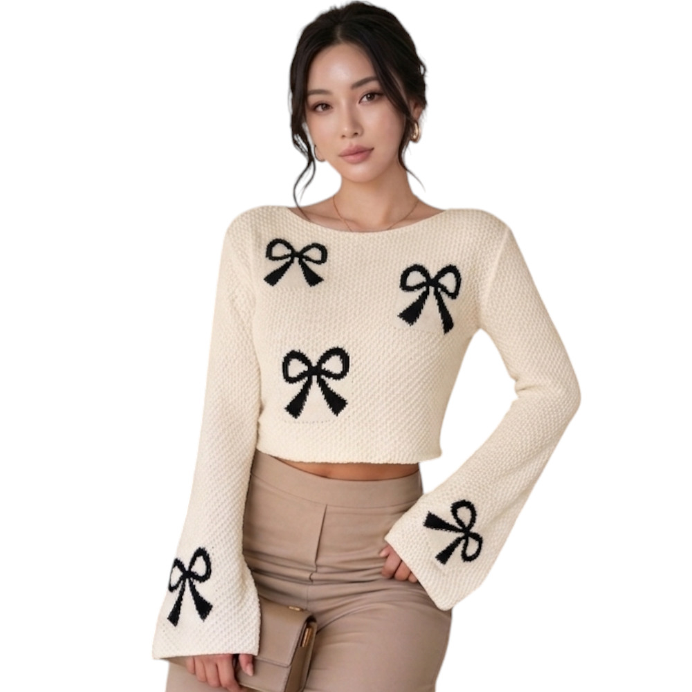 POLO MUJER LAZO MALLA DOM464G-18 HILO TACTO ALGODON COLOR CRUDO - 1