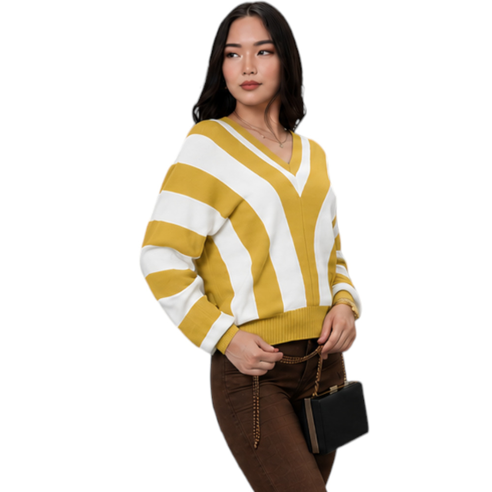 SUETER MUJER CASUAL MAD272G-25 ZAFIRO V HILO TACTO ALGODON COLOR AGUA - 3