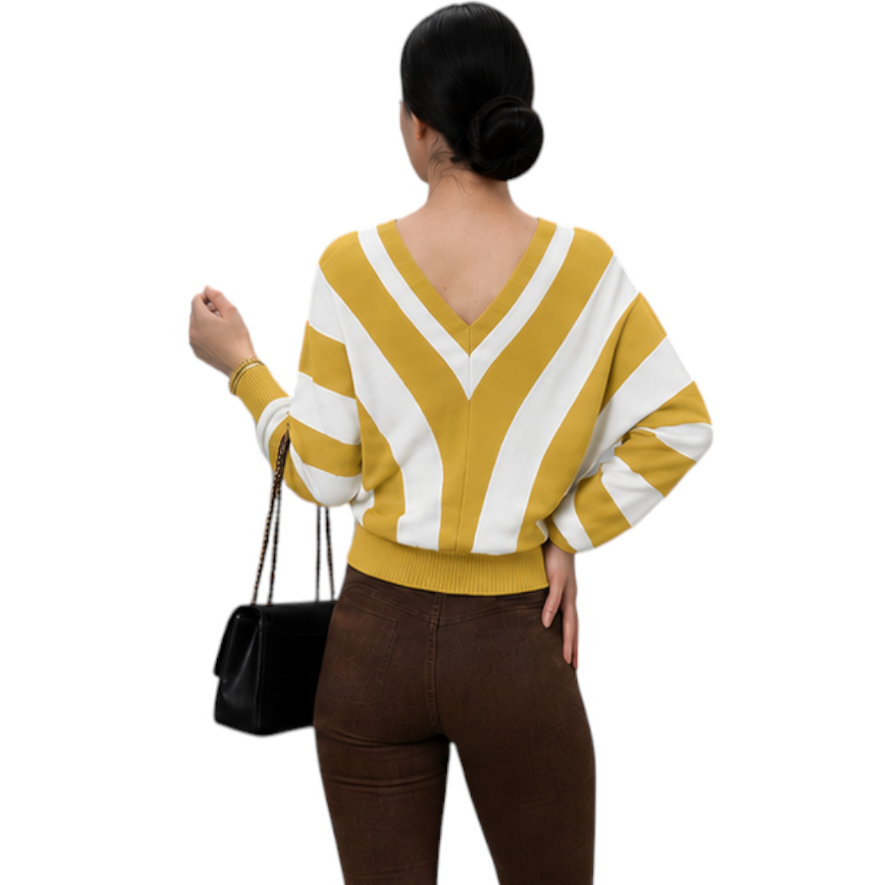 SUETER MUJER CASUAL MAD272G-25 ZAFIRO V HILO TACTO ALGODON COLOR AGUA - 4