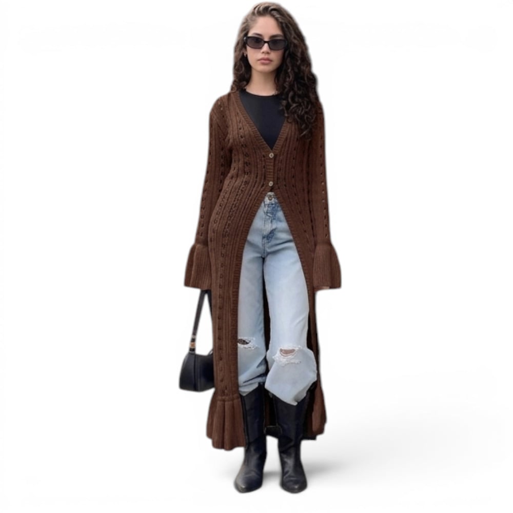 CAPA MAXI MUJER BRA127C-45 MULTIUSO HILO TACTO ALGODON COLOR CHOCOLATE - 1