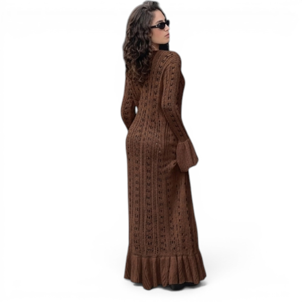 CAPA MAXI MUJER BRA127C-45 MULTIUSO HILO TACTO ALGODON COLOR CHOCOLATE - 4