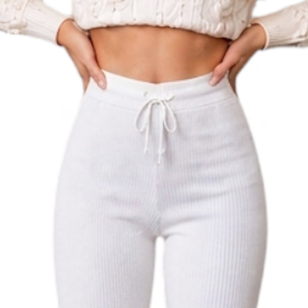 PANTALON MUJER ROXY-25 PALAZO PRETINA HILO TACTO ALGODON COLOR PERLA - 5