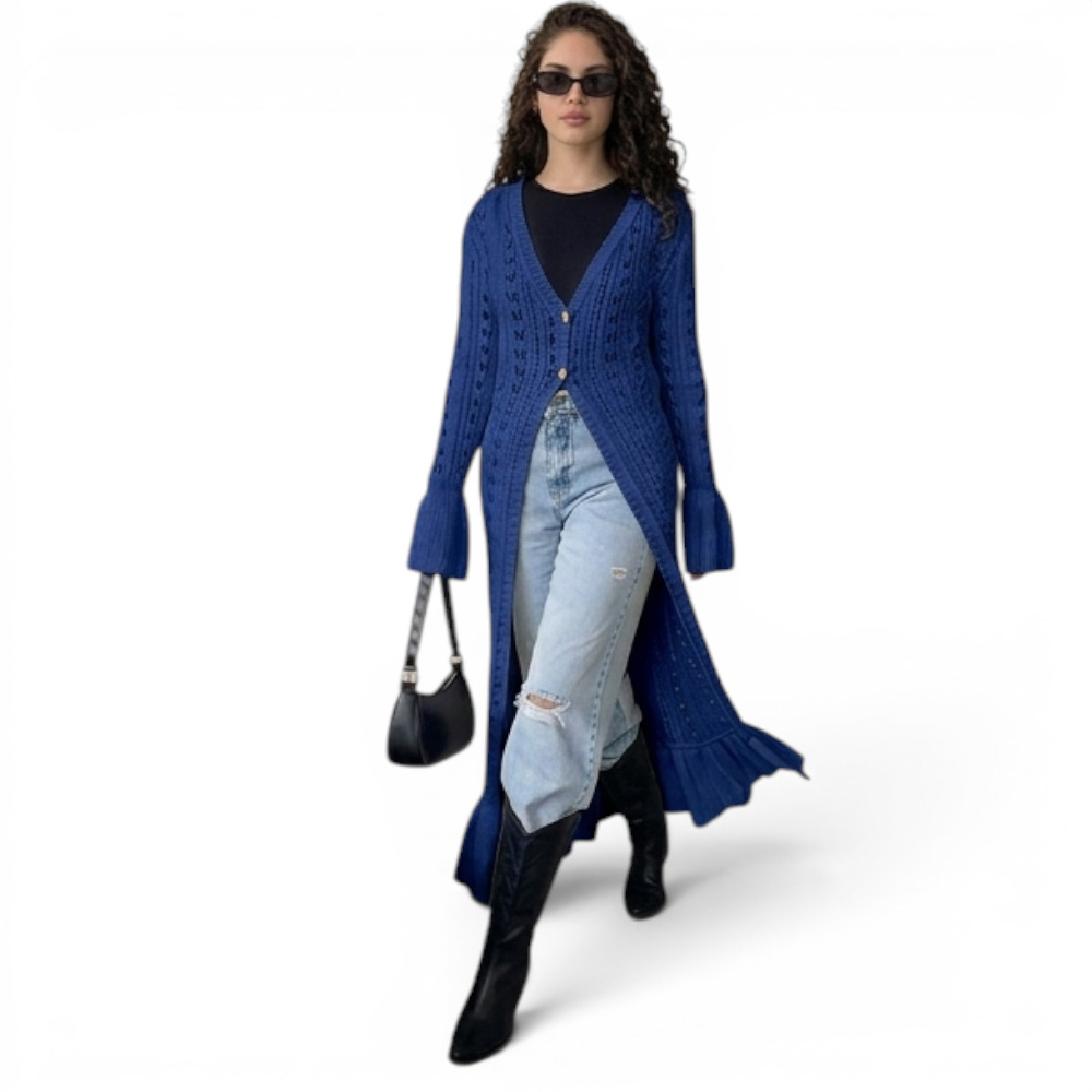 CAPA MAXI MUJER BRA127C-45 MULTIUSO HILO TACTO ALGODON COLOR AZUL GRAFITO - 2