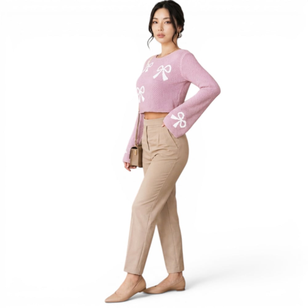 POLO MUJER LAZO MALLA DOM464G-18 HILO TACTO ALGODON COLOR API - 3