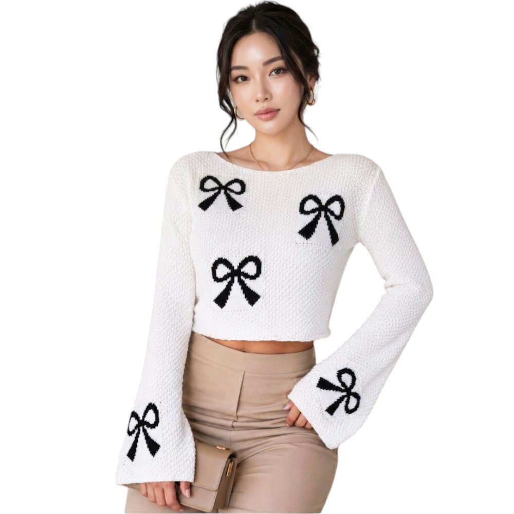 POLO MUJER LAZO MALLA DOM464G-18 HILO TACTO ALGODON COLOR PERLA - 1