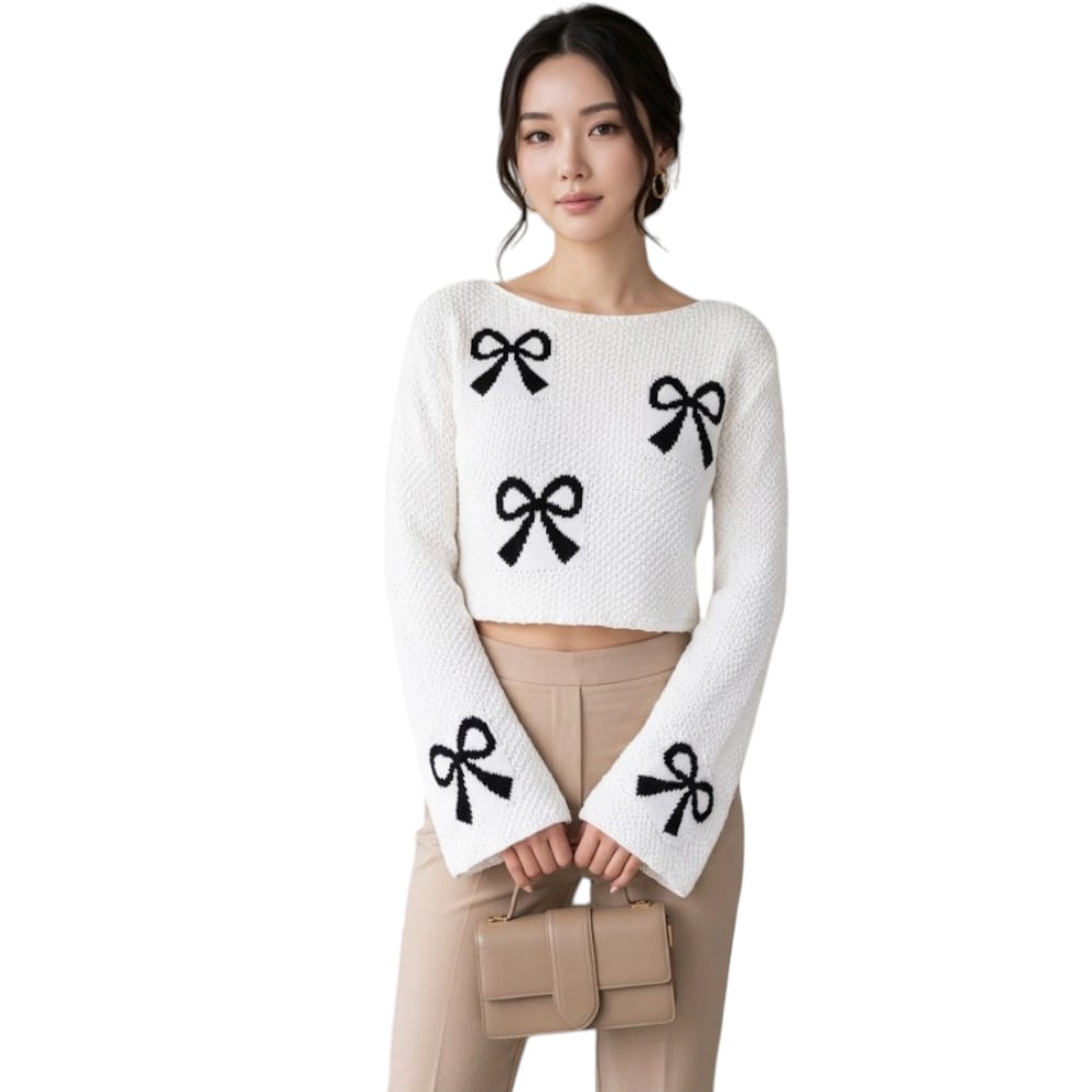 POLO MUJER LAZO MALLA DOM464G-18 HILO TACTO ALGODON COLOR PERLA - 3