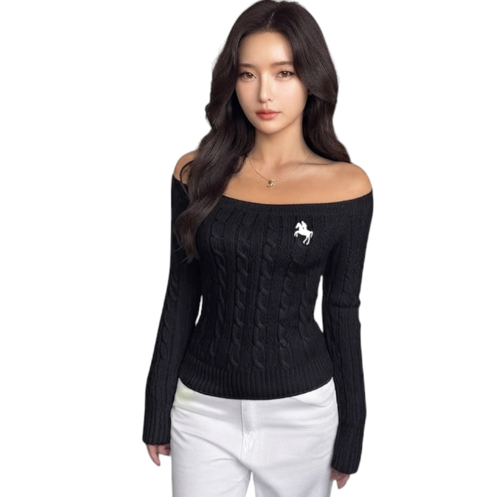 SUETER MUJER HOJAL POTRA ROXY-24 HILO CASIMIR COLOR NEGRO - 3