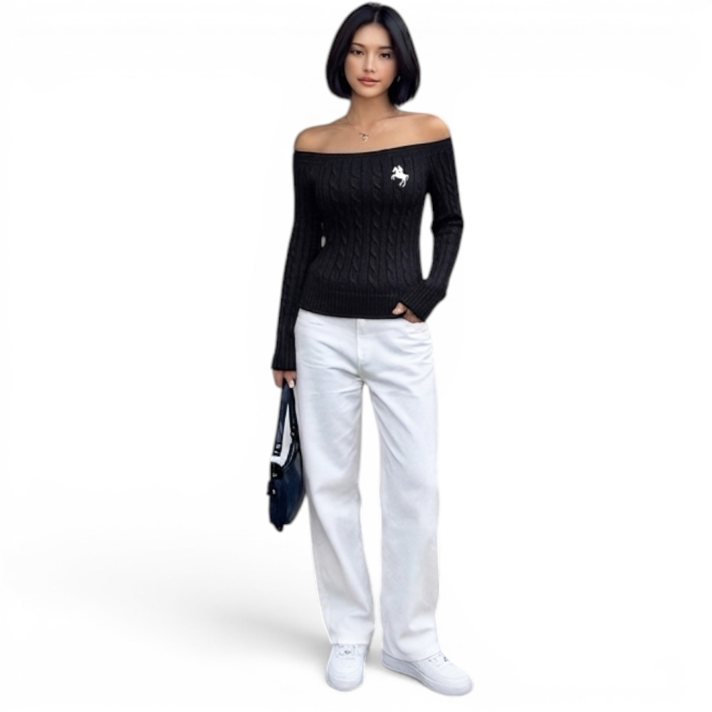 SUETER MUJER HOJAL POTRA ROXY-24 HILO CASIMIR COLOR NEGRO - 4