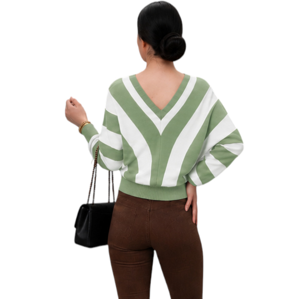 SUETER MUJER CASUAL MAD272G-25 ZAFIRO V HILO TACTO ALGODON COLOR ROJO - 2