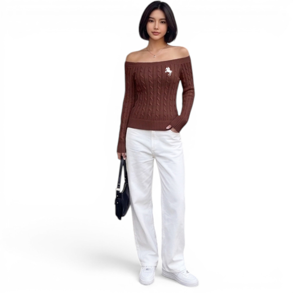 SUETER MUJER HOJAL POTRA ROXY-24 HILO CASIMIR COLOR CHOCOLATE - 4