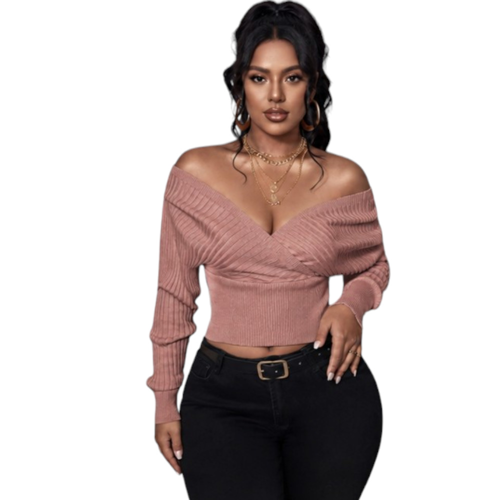 SUETER MUJER JAPONESA DOBLE V BRA127-25HILO CASIMIR COLOR CARAMELO - 1