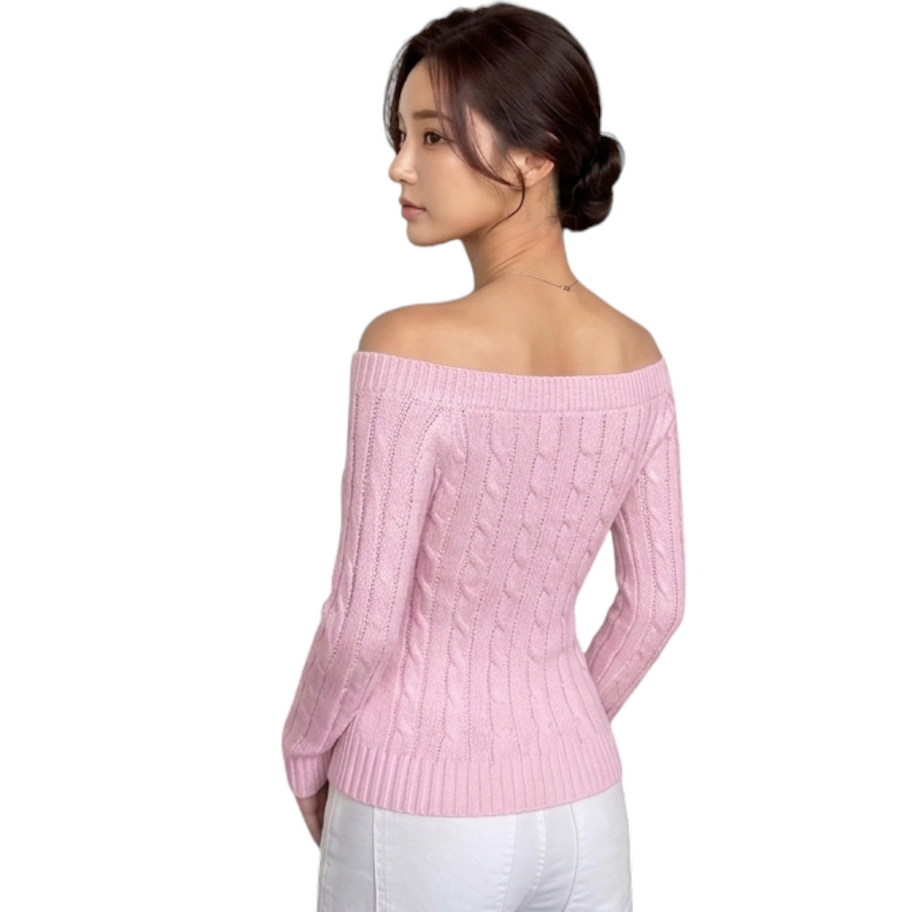 SUETER MUJER HOJAL POTRA ROXY-24 HILO CASIMIR COLOR ROSADO - 2