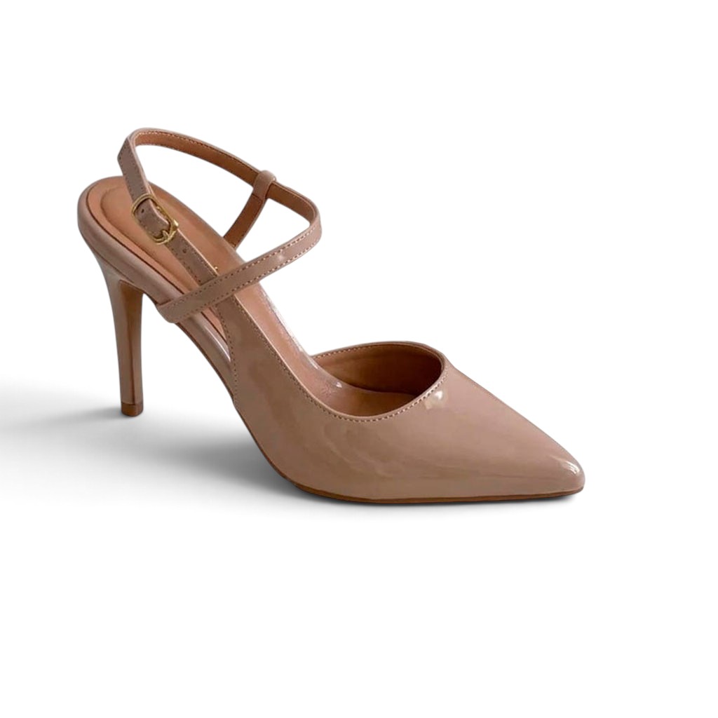 STILETO CASUAL 2086-60 TACO 7 PLANTA REPUJADA COLOR NUDE - 1
