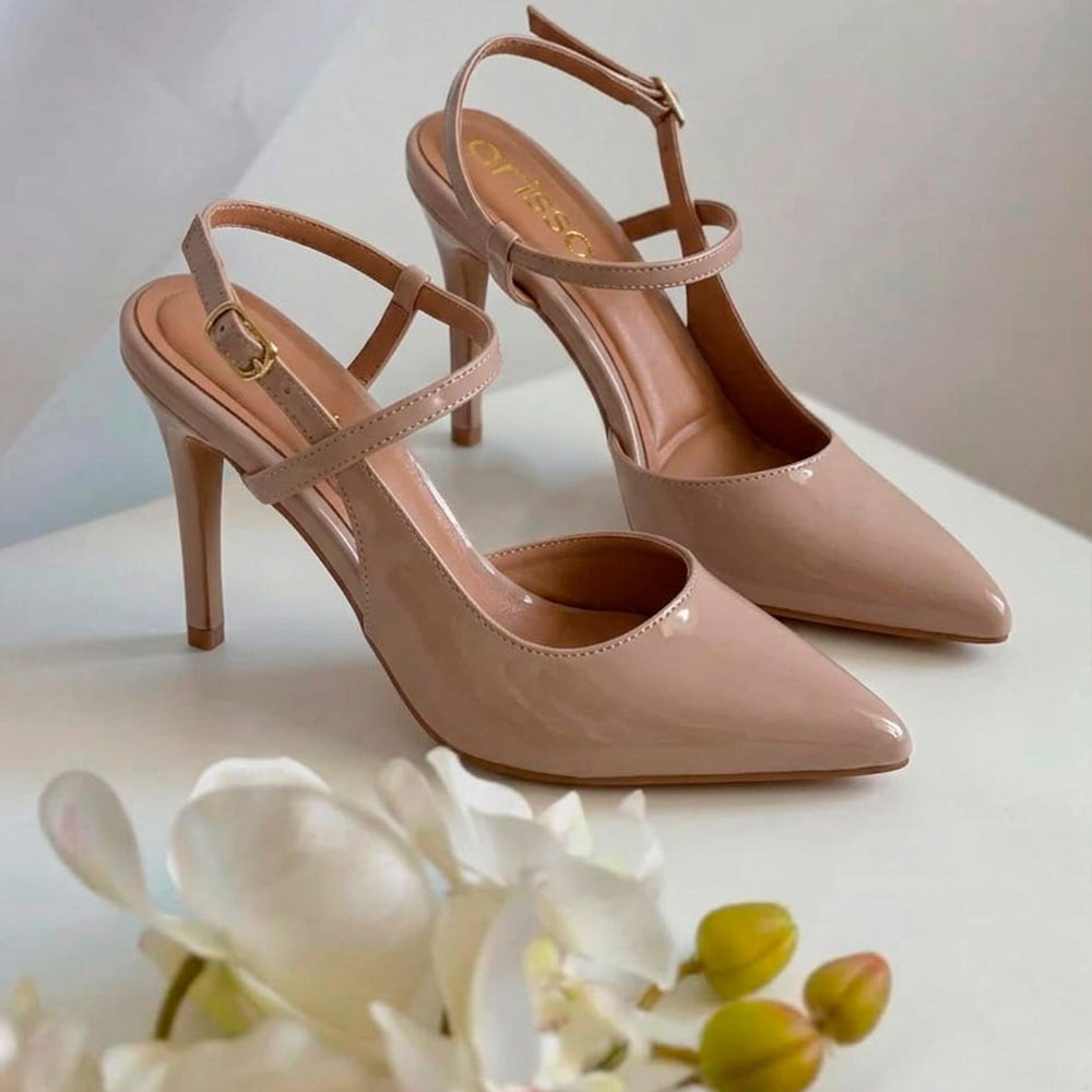 STILETO CASUAL 2086-60 TACO 7 PLANTA REPUJADA COLOR NUDE - 2