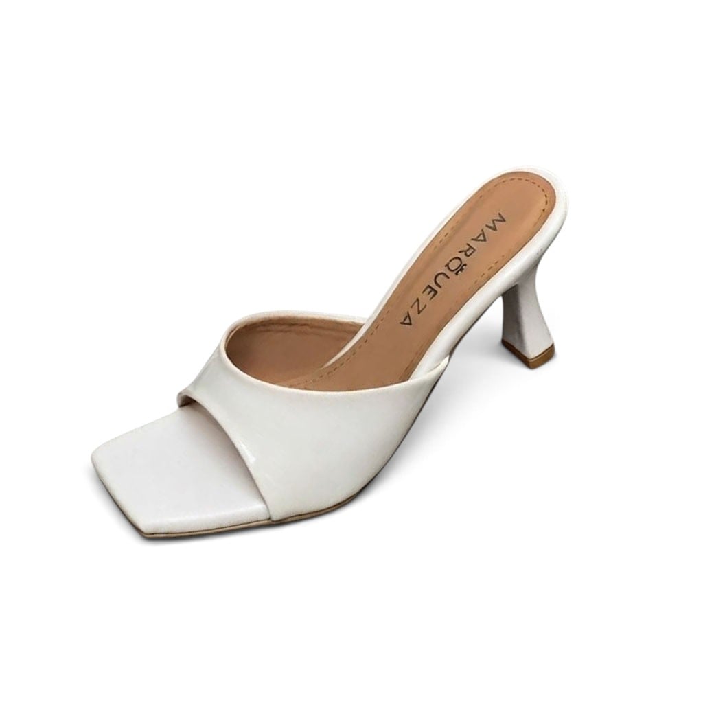 ZUECO MUJER REYNA ELEGANTE 2086-58 TACO 7 CHAROL COLOR BLANCO - 1