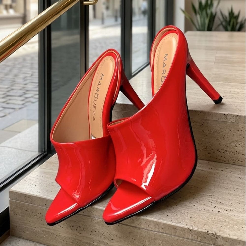 ZUECO MUJER CHAROL 2086-65 TACO 9 COLOR ROJO - 3