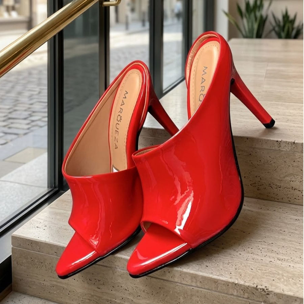 ZUECO MUJER CHAROL 2086-65 TACO 9 COLOR ROJO - 3
