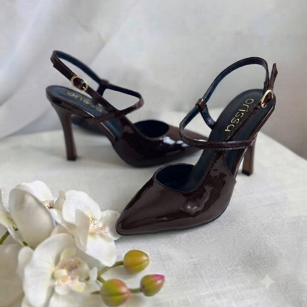 STILETO CASUAL 2086-60 TACO 7 PLANTA REPUJADA COLOR CHOCOLATE - 1