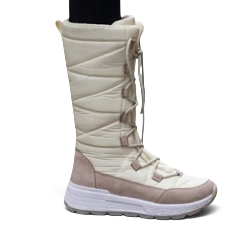 BOTA MUJER CASUAL LARGA IMPERMEABLE COLUMBIA 2086-65 COLOR HUESO - 1