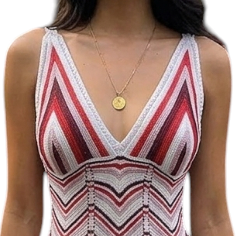 VESTIDO ARCOIRIS MATERIAL LAD 233G-32 HILO TACTO COLOR VINO - 2