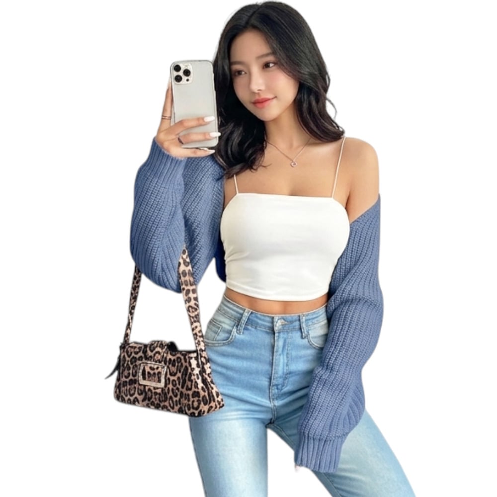 MANGA MUJER COREANA DOM464-18 DRALOM COLOR ACERO - 2