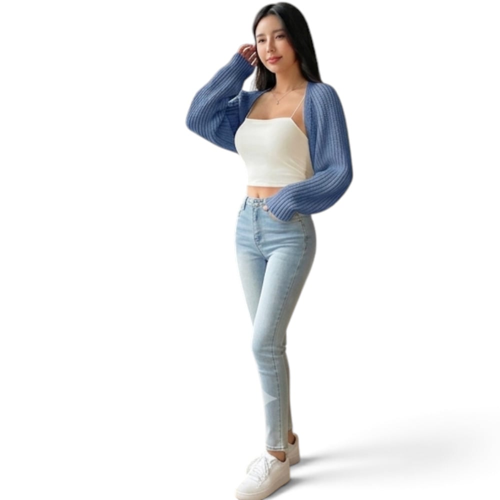 MANGA MUJER COREANA DOM464-18 DRALOM COLOR ACERO - 3