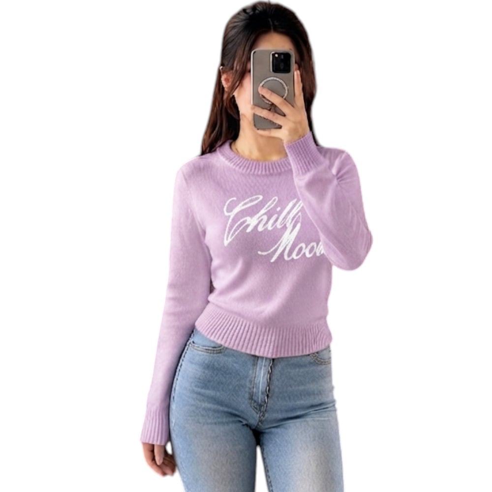 CHOMPA MUJER CASUAL CHILL DOM464-22 CASHIMIR COLOR LILA - 1
