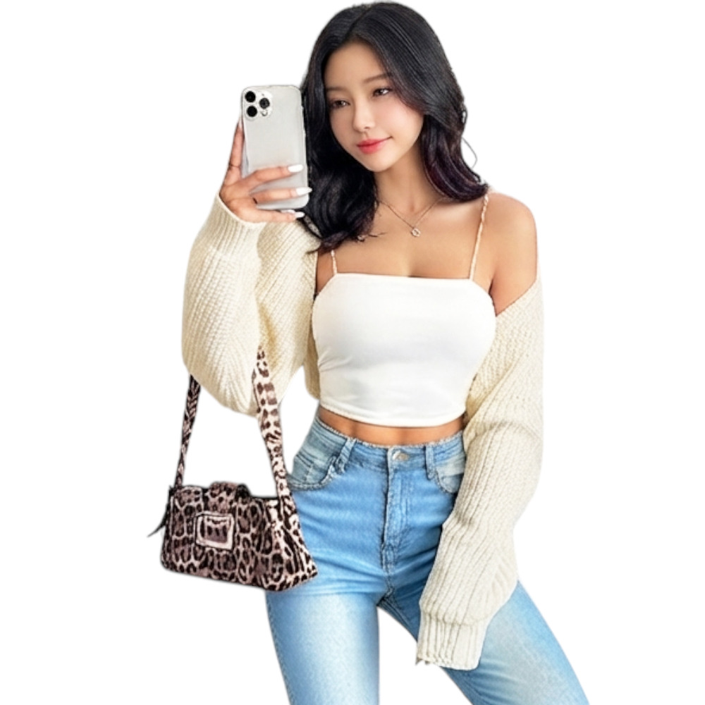MANGA MUJER COREANA DOM464-18 DRALOM COLOR CRUDO - 2