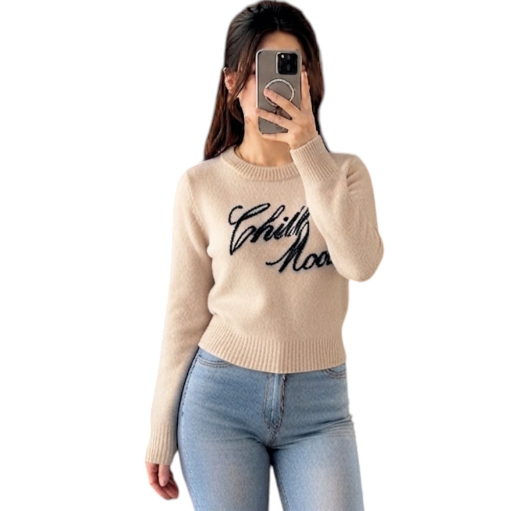 CHOMPA MUJER CASUAL CHILL DOM464-22 CASHIMIR COLOR BEIGE - 1