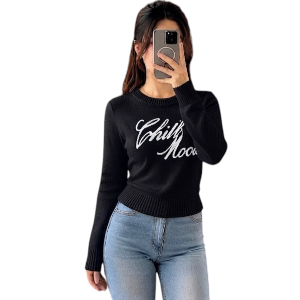 CHOMPA MUJER CASUAL CHILL DOM464-22 CASHIMIR COLOR NEGRO - 1