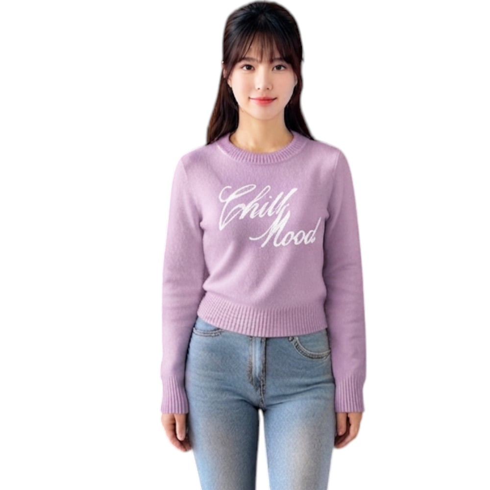 CHOMPA MUJER CASUAL CHILL DOM464-22 CASHIMIR COLOR LILA - 1