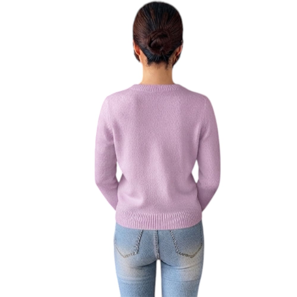 CHOMPA MUJER CASUAL CHILL DOM464-22 CASHIMIR COLOR LILA - 2