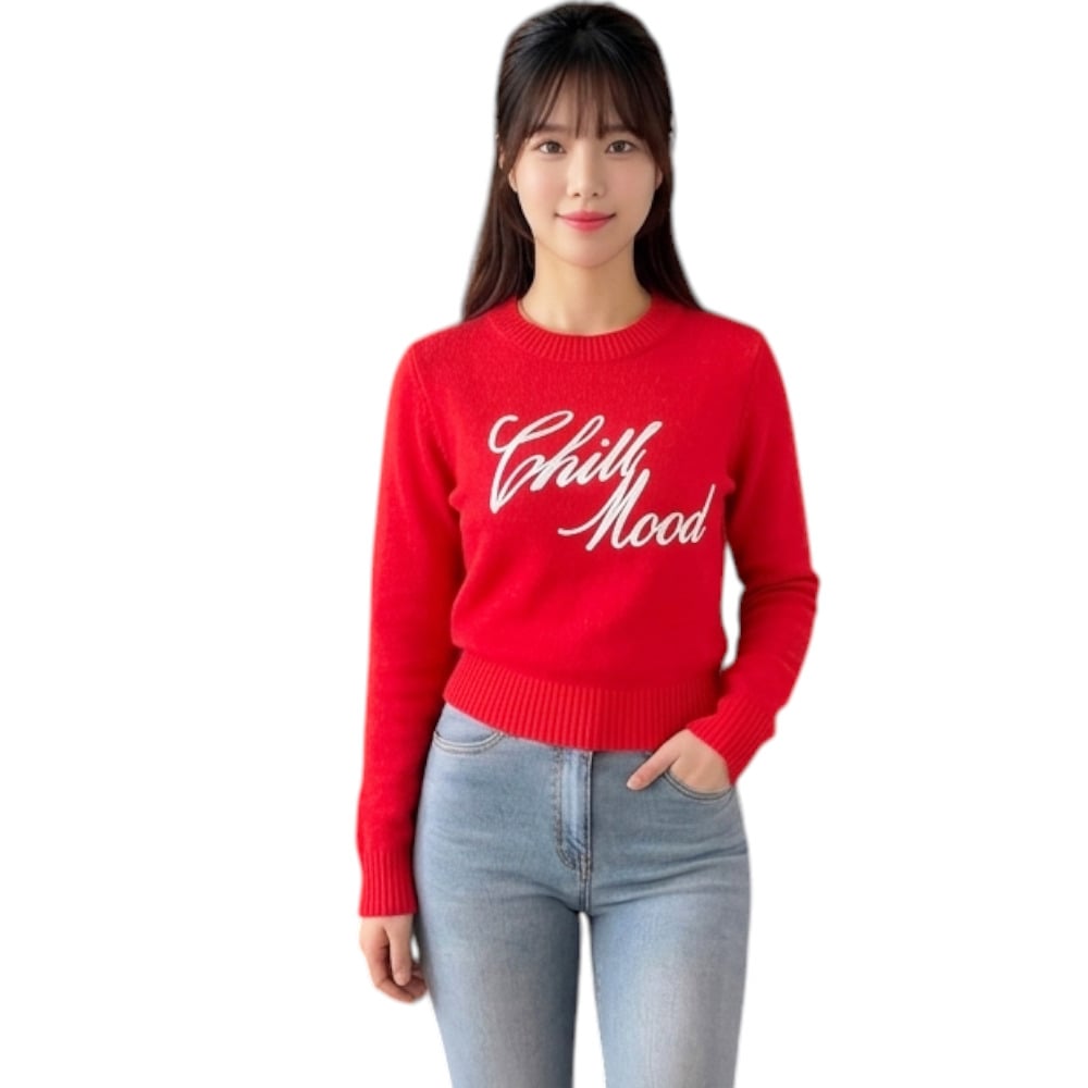 CHOMPA MUJER CASUAL CHILL DOM464-22 CASHIMIR COLOR ROJO - 1