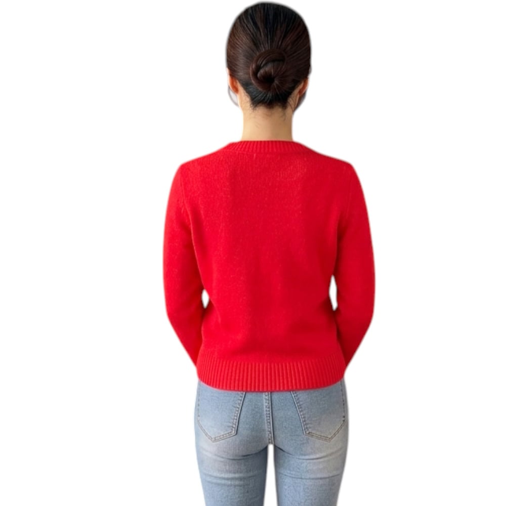 CHOMPA MUJER CASUAL CHILL DOM464-22 CASHIMIR COLOR ROJO - 2