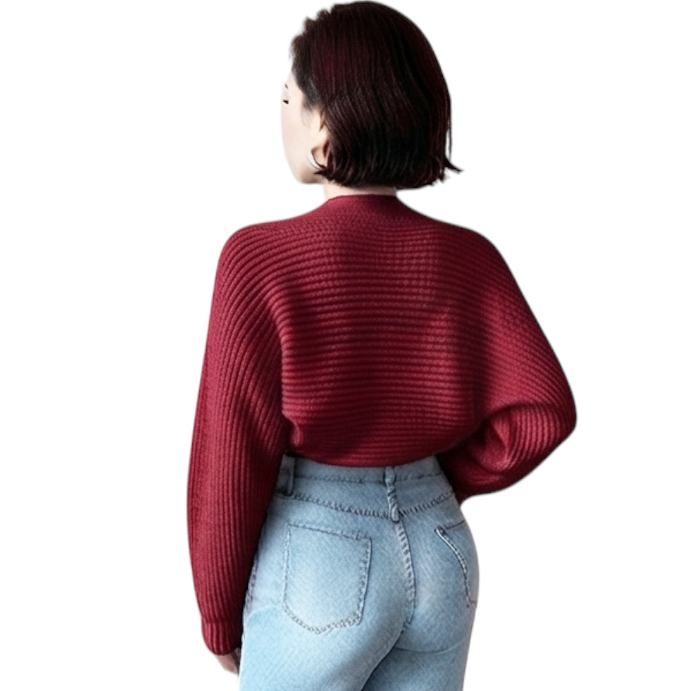 MANGA MUJER COREANA DOM464-18 DRALOM COLOR VINO - 2