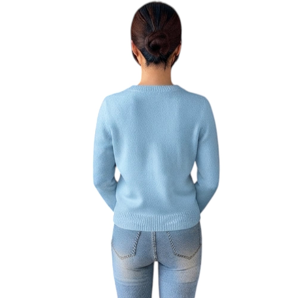 CHOMPA MUJER CASUAL CHILL DOM464-22 CASHIMIR COLOR CELESTE - 2