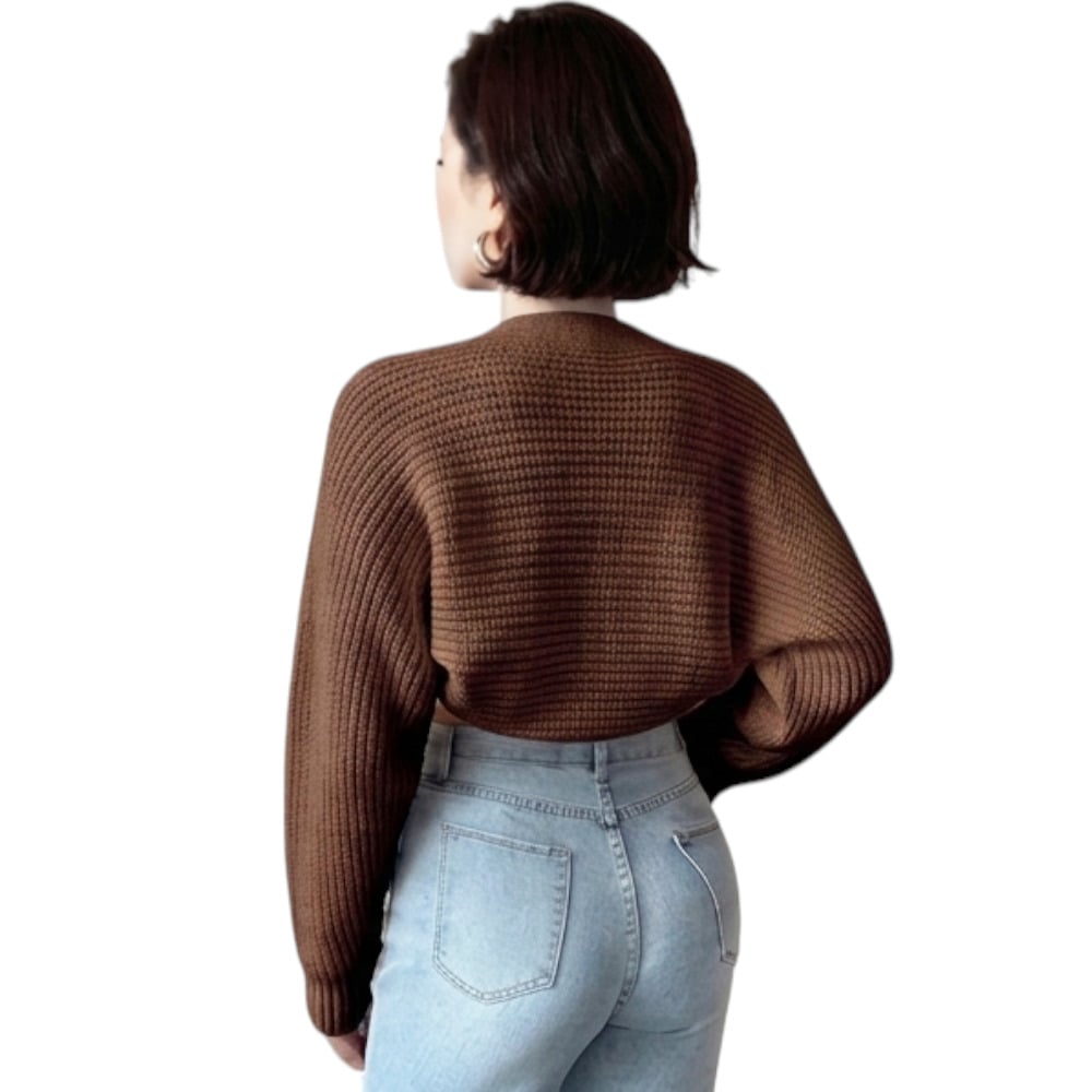 MANGA MUJER COREANA DOM464-18 DRALOM COLOR CHOCOLATE - 2