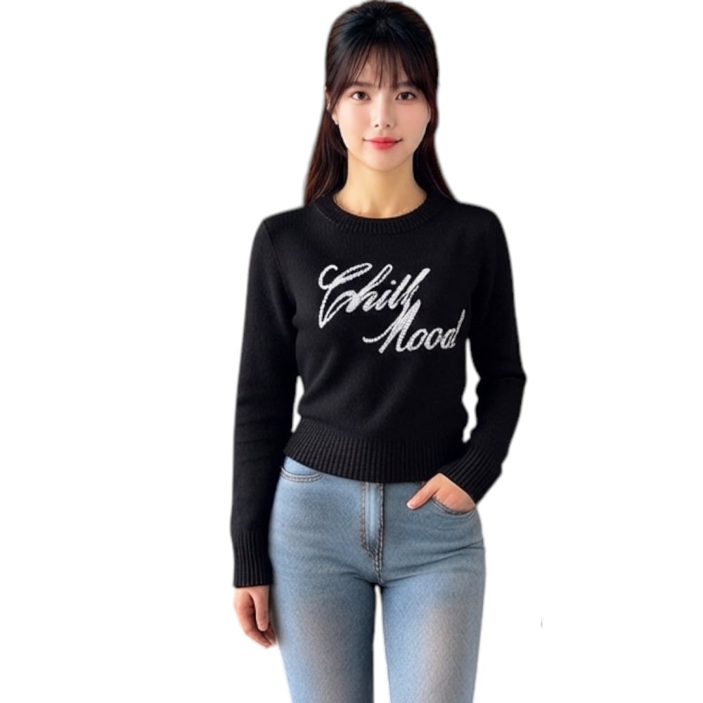 CHOMPA MUJER CASUAL CHILL DOM464-22 CASHIMIR COLOR NEGRO - 1
