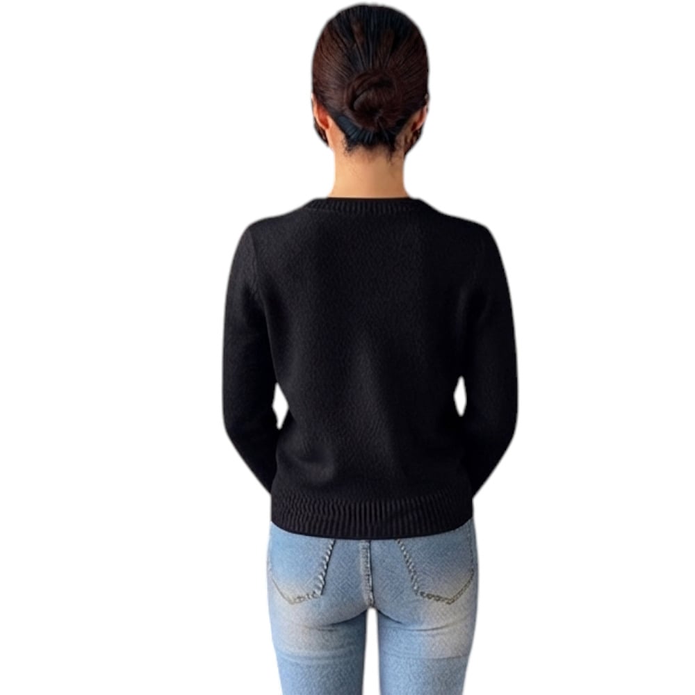 CHOMPA MUJER CASUAL CHILL DOM464-22 CASHIMIR COLOR NEGRO - 2