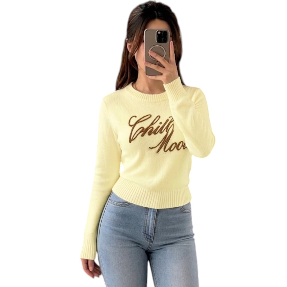 CHOMPA MUJER CASUAL CHILL DOM464-22 CASHIMIR COLOR AMARILLO - 3