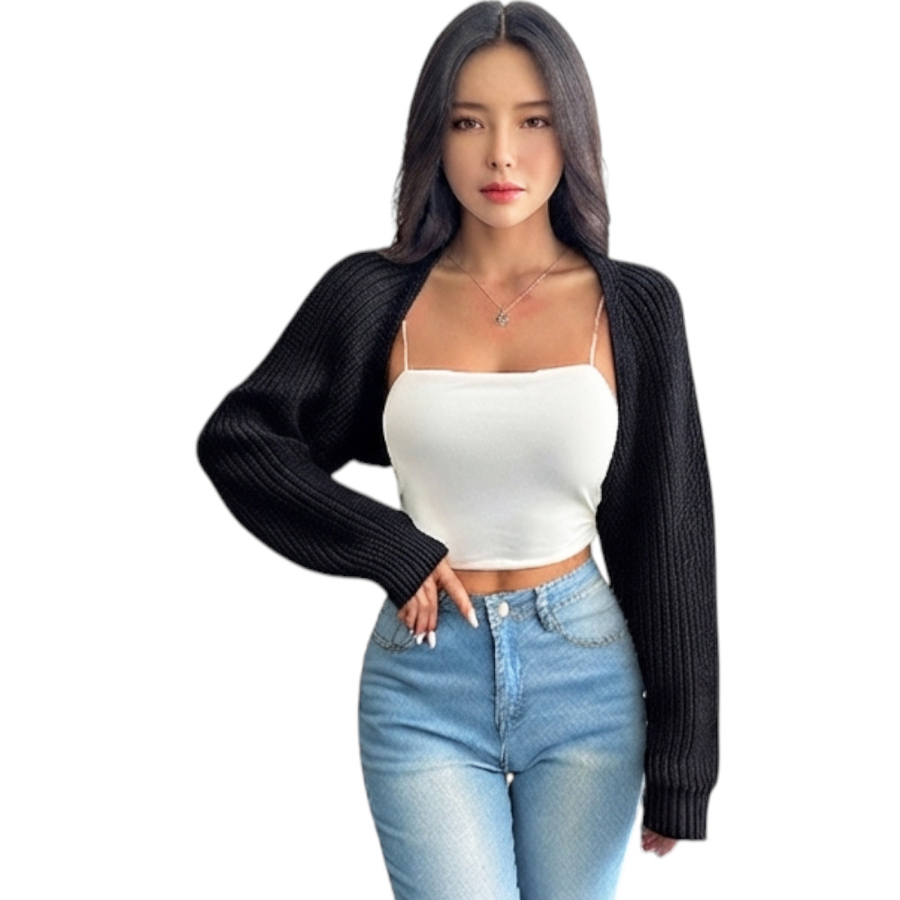 MANGA MUJER COREANA DOM464-18 DRALOM COLOR NEGRO - 1
