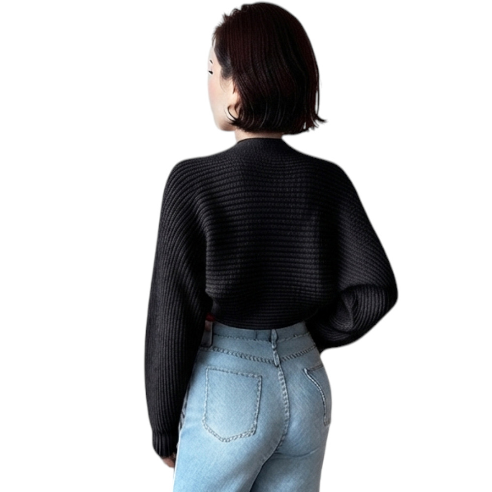 MANGA MUJER COREANA DOM464-18 DRALOM COLOR NEGRO - 2