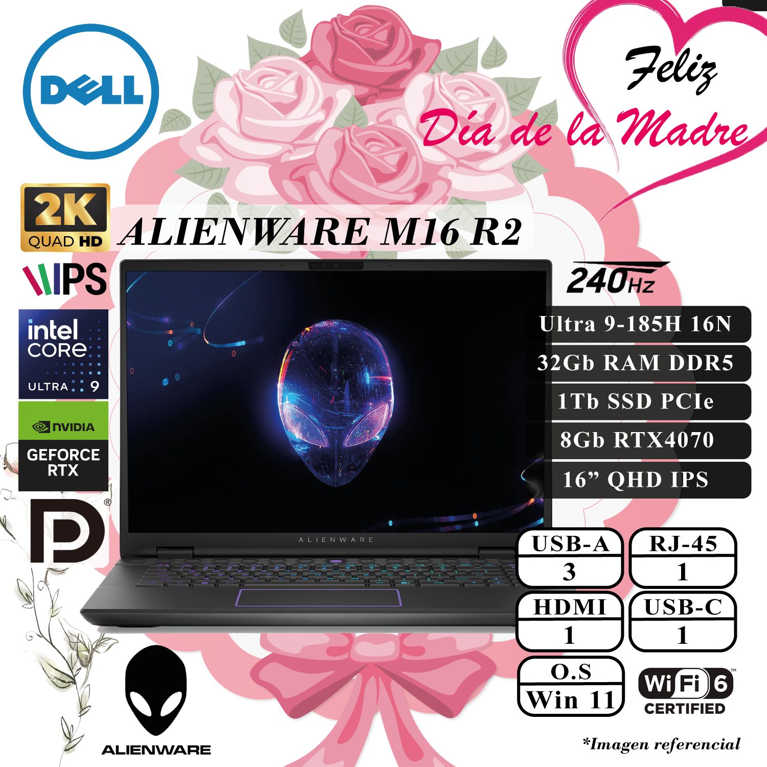 Gray Laptop Base Replacement Bottom Case For Alienware M16 R2 Laptop ...