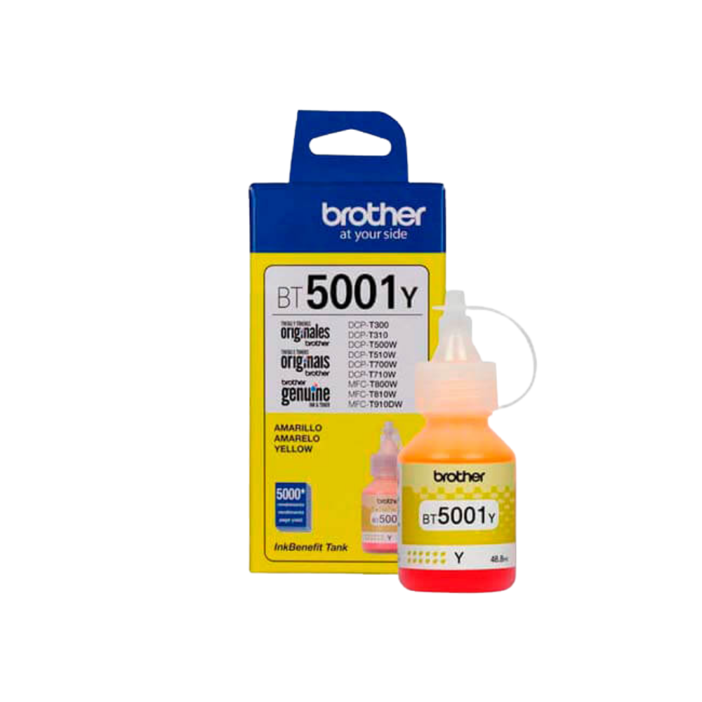 TINTA DE IMPRESION BROTHER BTT5001Y AMARILLO - 1